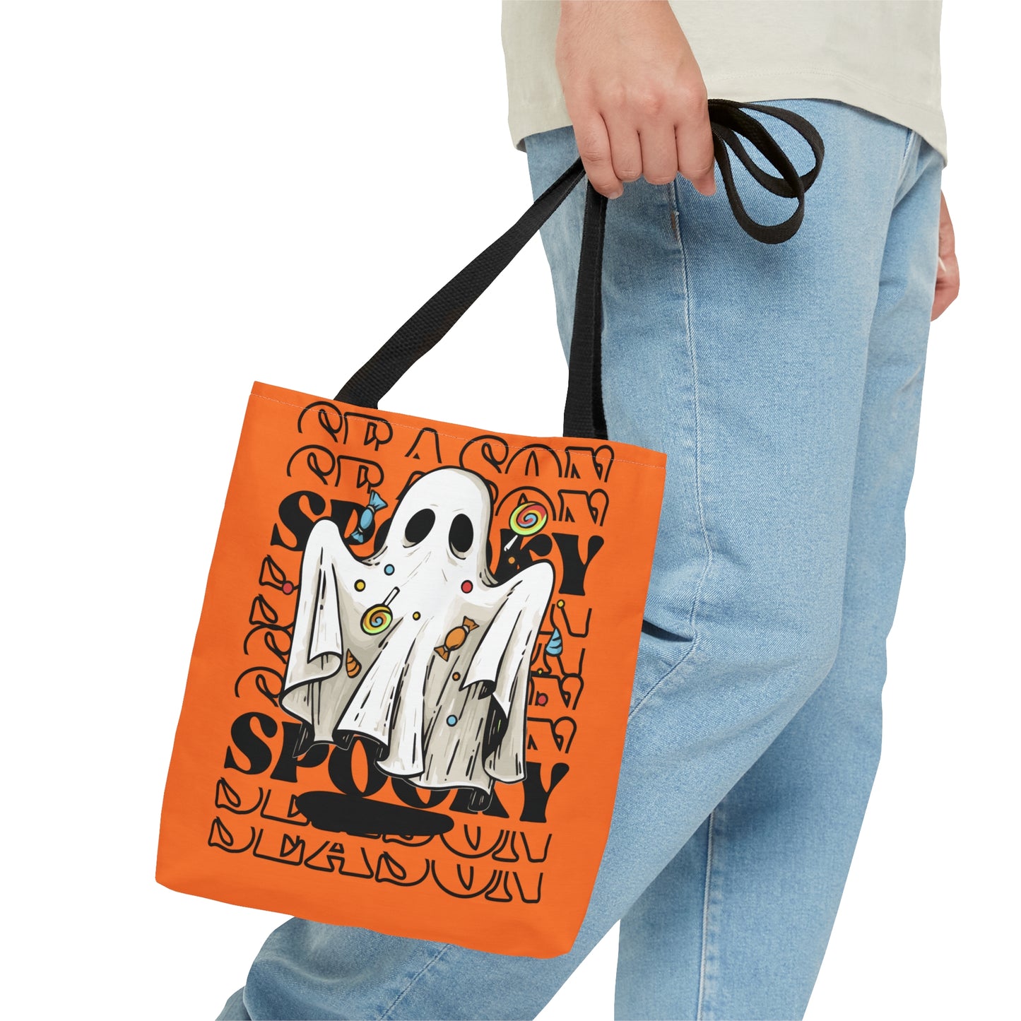 Ghost Halloween Costume Tote Bag, Trick or Treat Bag