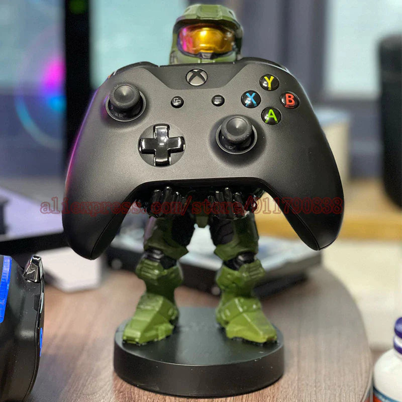 Halo Xbox Mobile Phone PS4 PS5 Holder Halo Action Figure Model Toys Collection Toys Kids Gifts