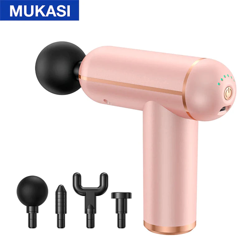 MUKASI Massage Gun Portable Percussion Pistol Massager for Body Neck Deep Tissue Muscle Relaxation Gout Pain Relief Fitness