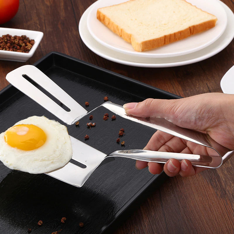Stainless Steel Barbecue Tong Fried Steak Shovel Fried Fish Shovel BBQ Bread Clamp Kitchen Bread Meat Clamp